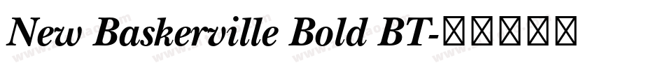 New Baskerville Bold BT字体转换